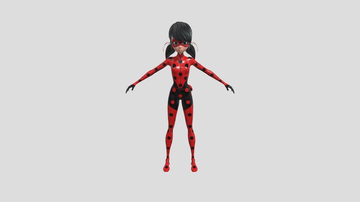 Lady Bug Guardian Suit 3D Model