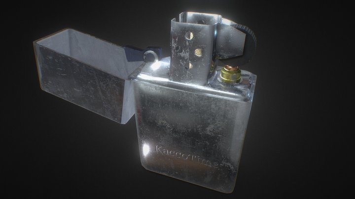 Low Poly Lighter 3D Model