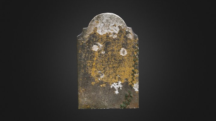 Old Tomb Stone 3D Model