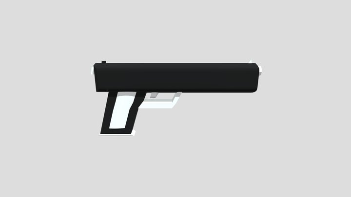 Stylized handgun_6 3D Model