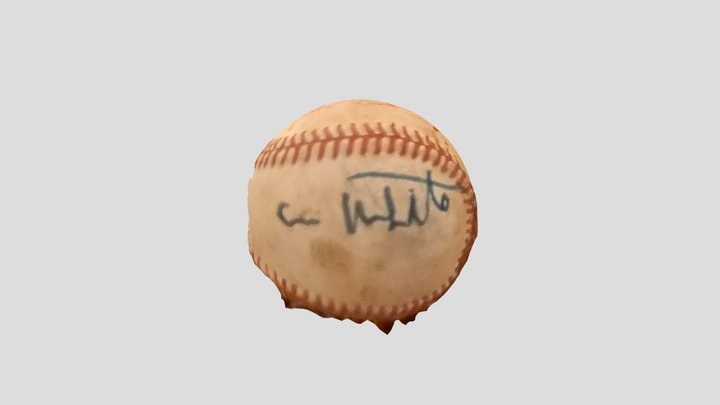 Baseball (signed) 3D Model