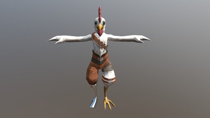 Chicken Dude 3D Model