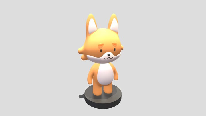 Cute chibi Fox 3D Model