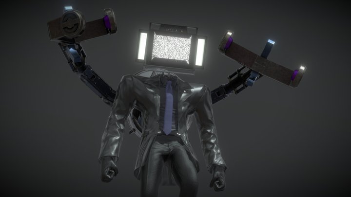 upgraded large tvman accurate 3D Model