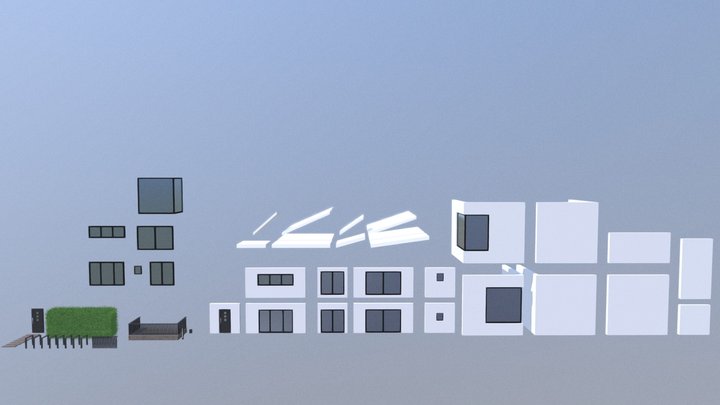Modular Modern House Pack 3D Model