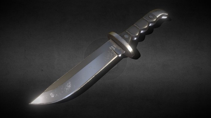 Military Survival Knife 3D Model