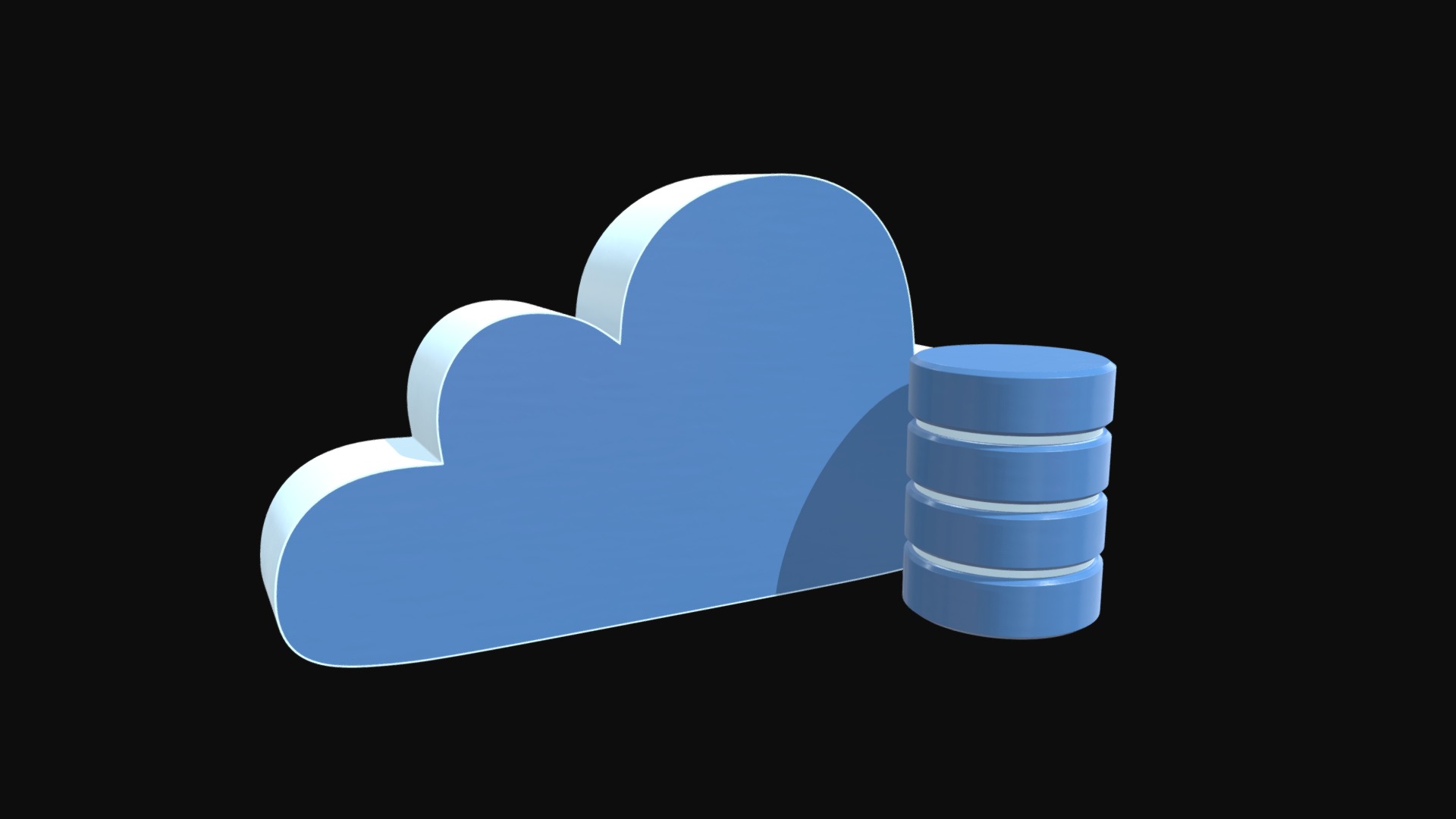 3D model Cloud storage icon - This is a 3D model of the Cloud storage icon. The 3D model is about icon.