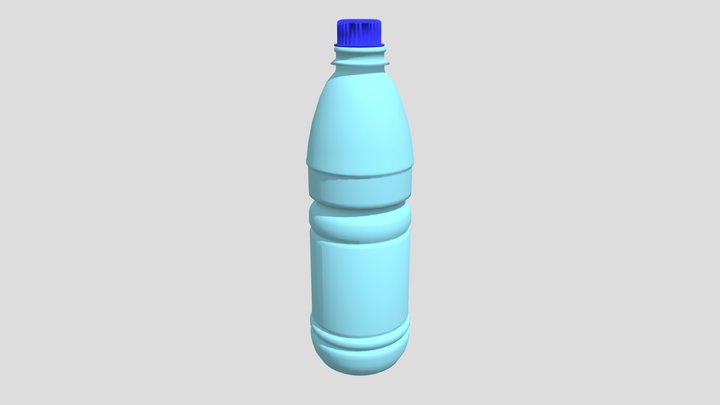 realistic empty Plastic Bottle 3D Model