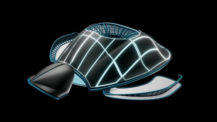 Sci-FI turtle shape architecture building 3D Model