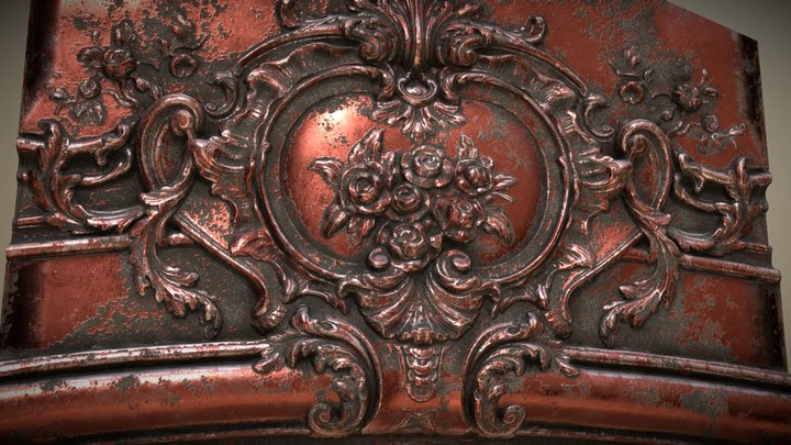 Baroque Cartouche 3D Model