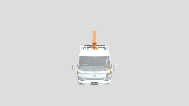 toyota truck crane 3D Model