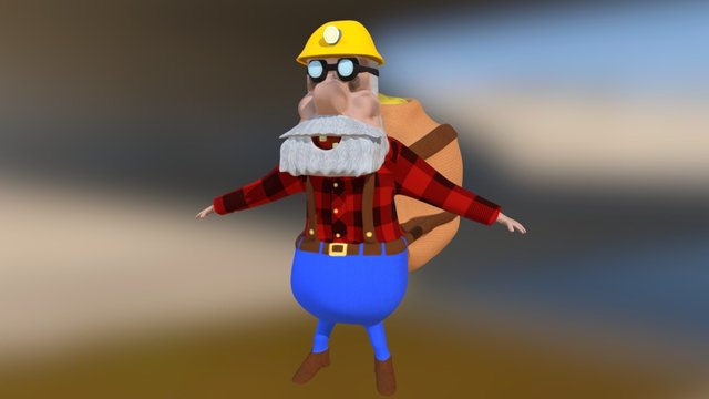 Miner Character 3D Model