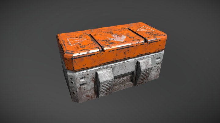 Sci Fi Crate Box 3D Model