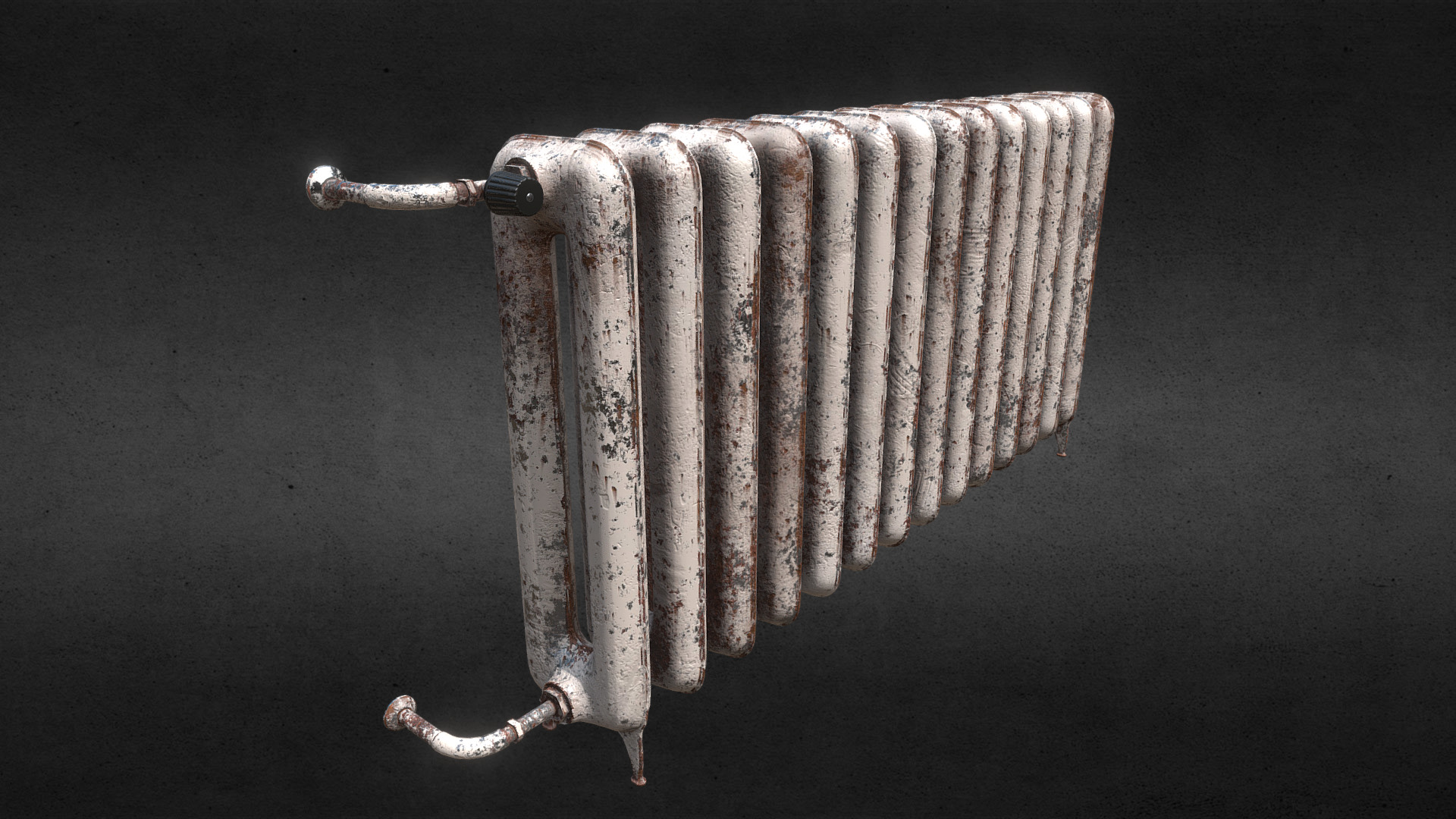 3D model Radiator - This is a 3D model of the Radiator. The 3D model is about a metal object with a screw.
