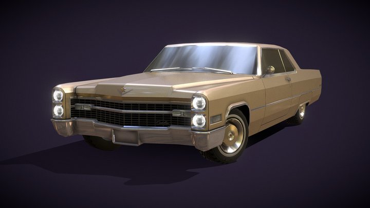 1966 Cadillac Coupe de Ville 3D Model