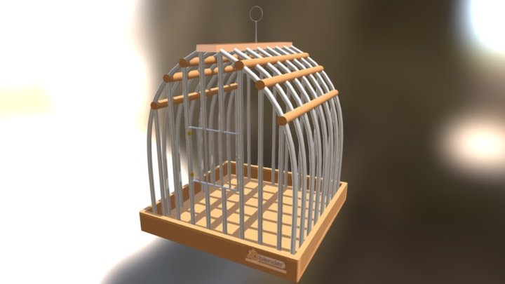 Modern bird cage 3D Model