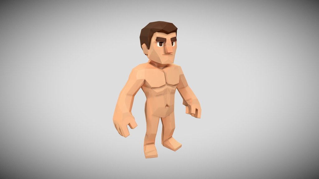 Chibi Man lowpoly handpainted