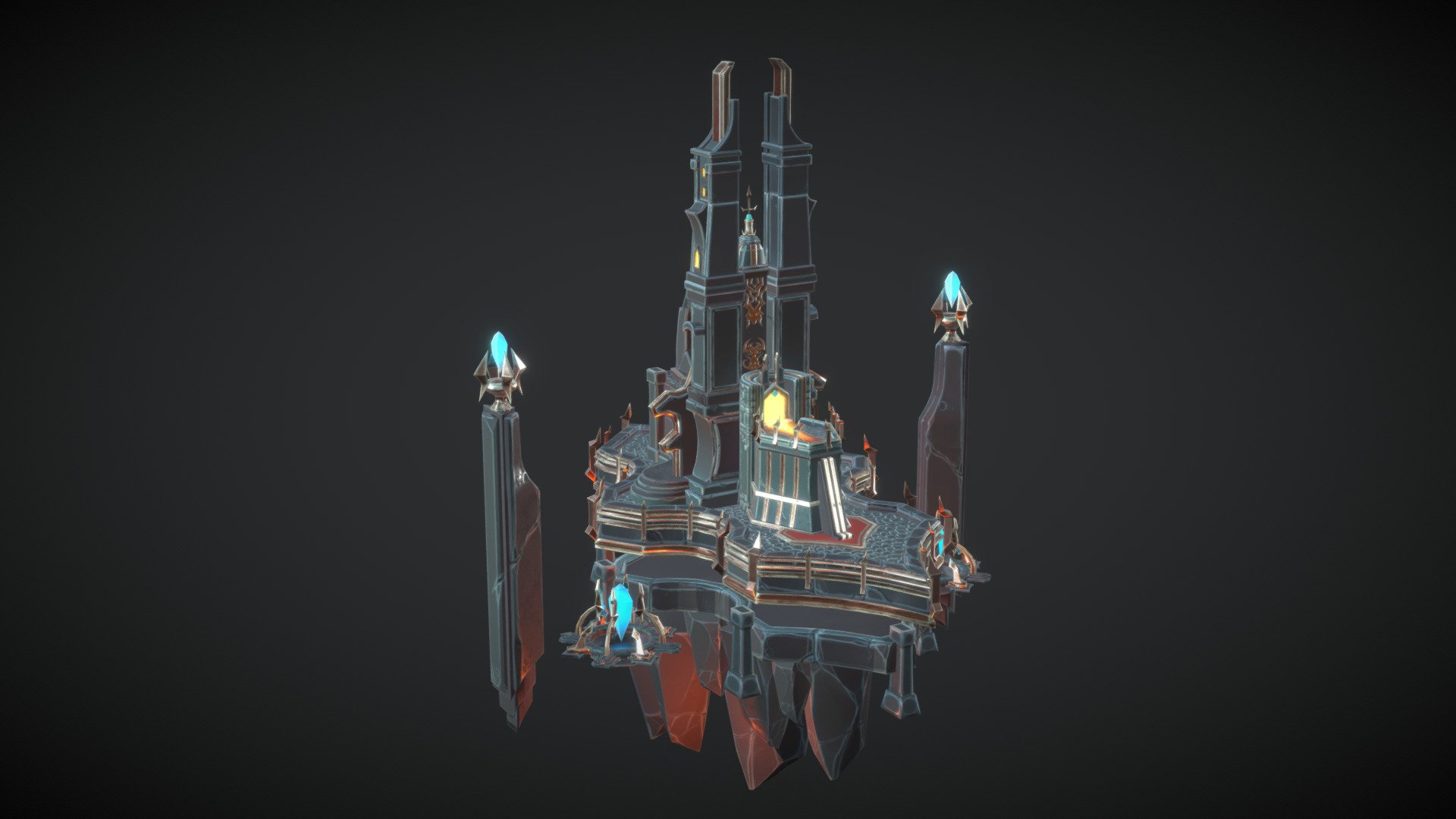Flying castle - Buy Royalty Free 3D model by Maria Kokova (@tophana ...