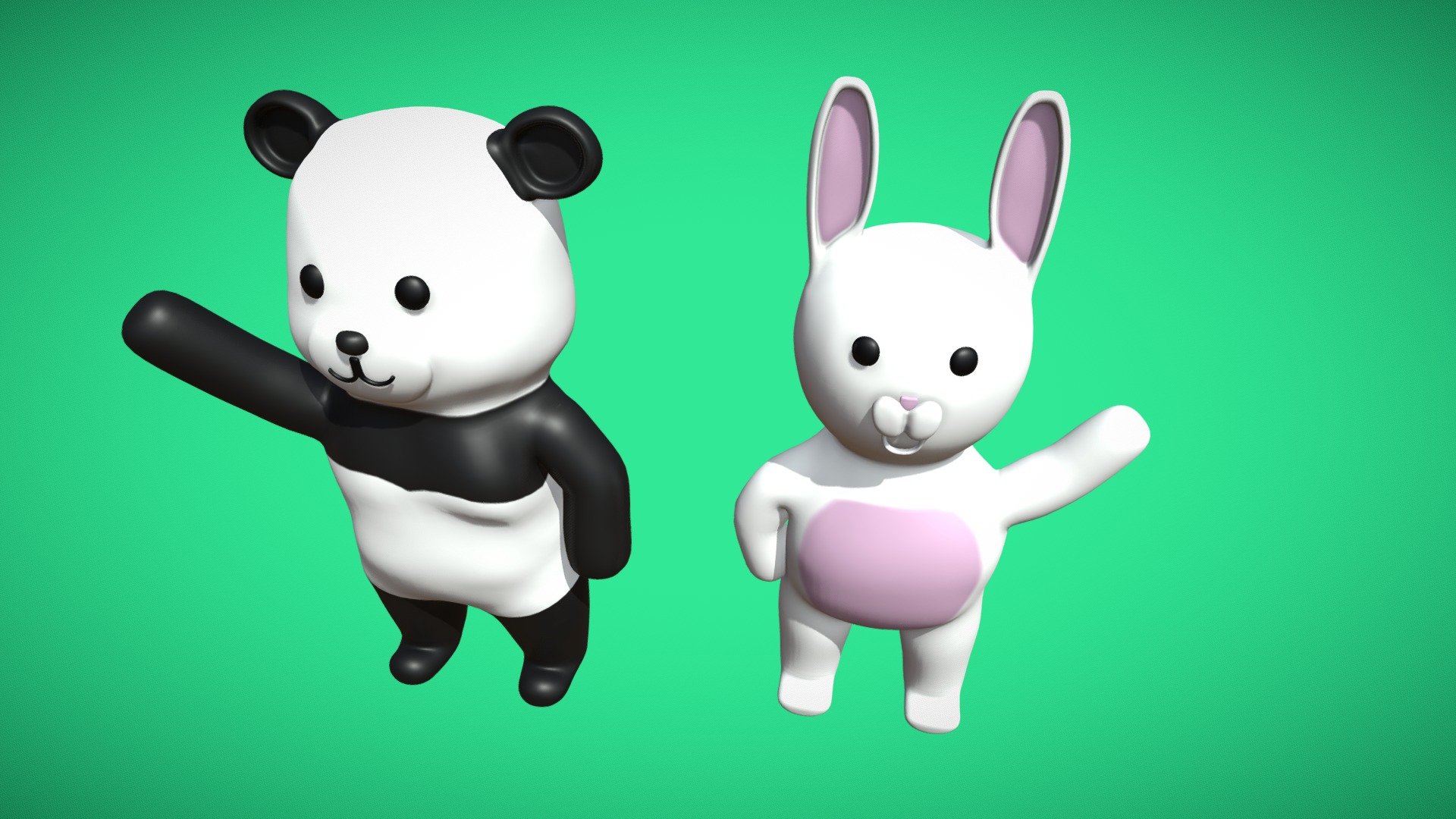 Panda Rebbit - 3D model by Nikolay (@NikolayOvsyannikov) [61fbb51 ...