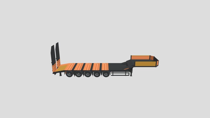 Low Loader Trailer 3D Model