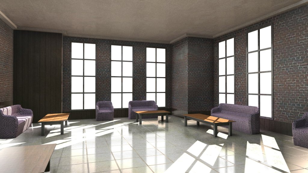 Sitting Room with Baked Textures