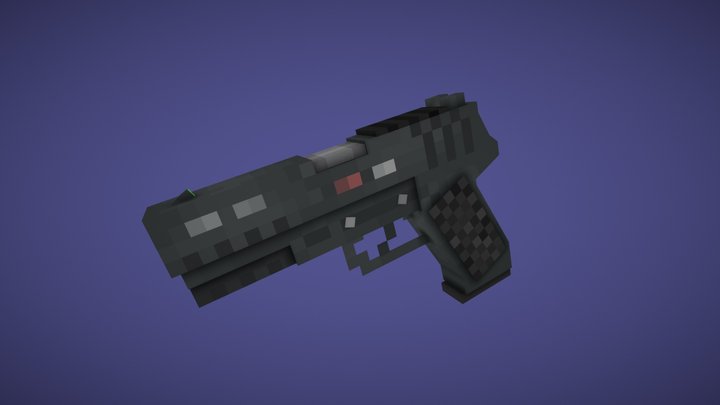 Pistol - BlockBench 3D Model