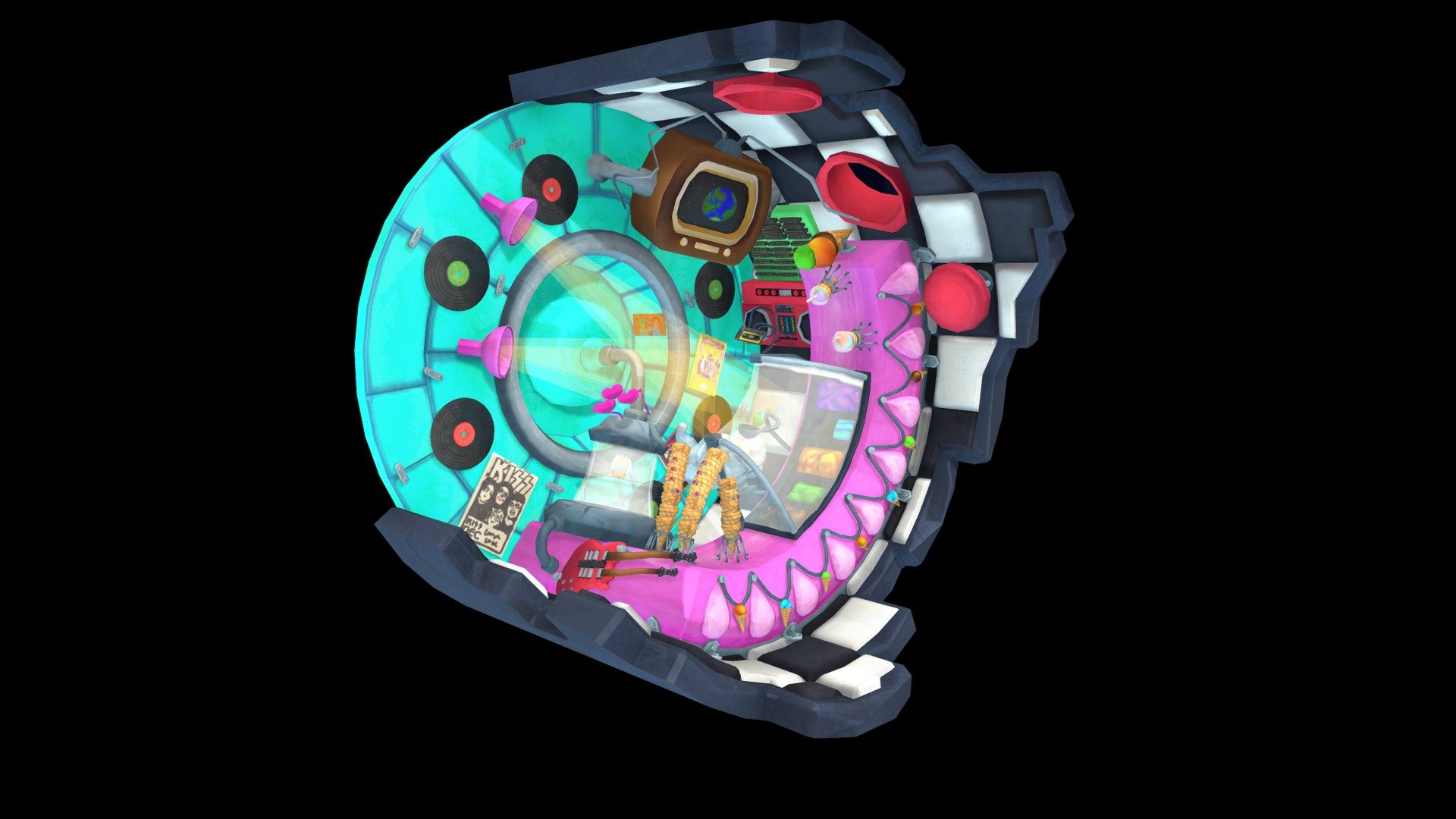 DAE Crib - space icecream seller — Sketchfab embed 3D viewer