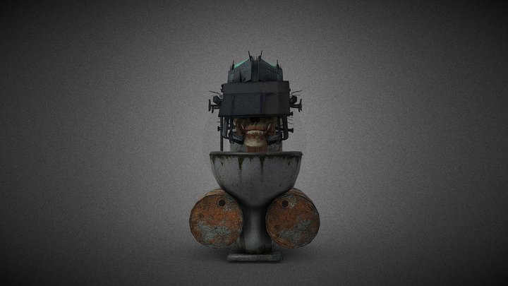 Acid Skull Toilet 3D Model