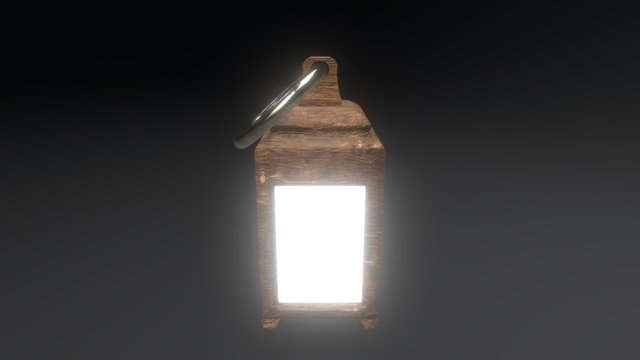 Rough Wooden Lantern 3D Model