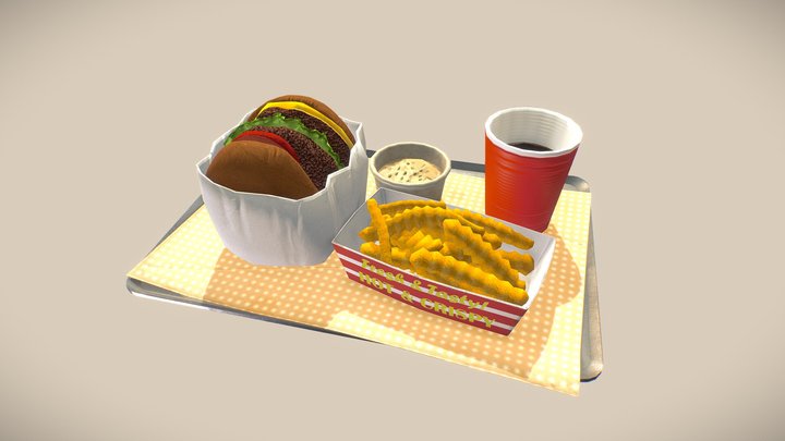 Fast Food Combo – Game-Ready 3D Asset 3D Model