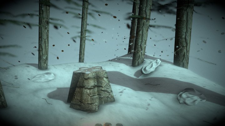snowy forest 3D Model