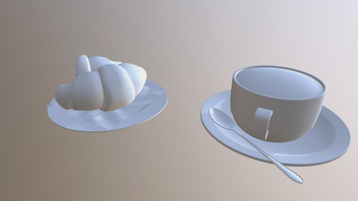 breakfast combination model 3D Model