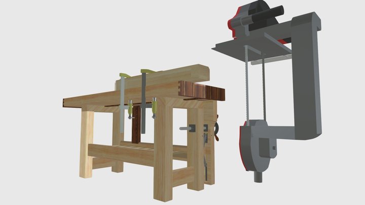 Scie ruban portative 3D Model