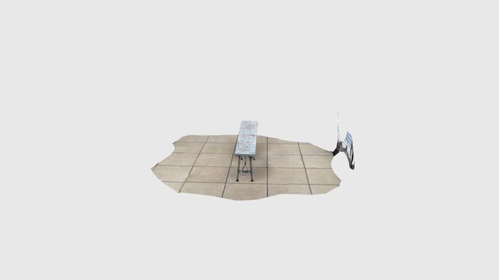 Tagged bench (Scaniverse) 3D Model