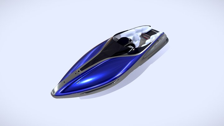 LEXUS Boat - Blue 3D Model
