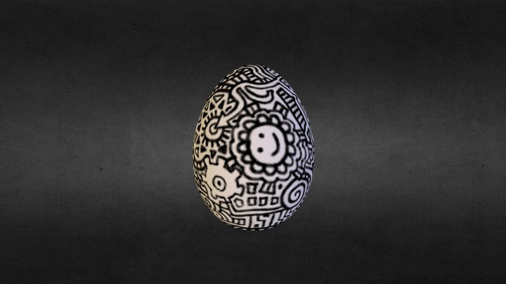  Abstract EasterEgg 3D Model