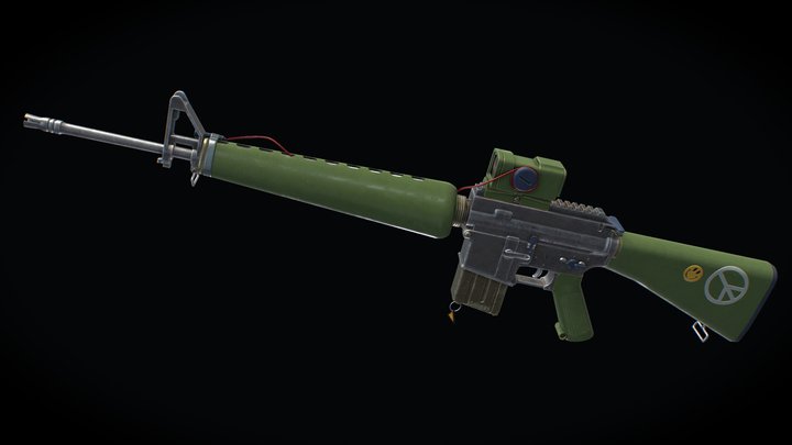 [DAE] Mercenary Hideout - M16A1 3D Model