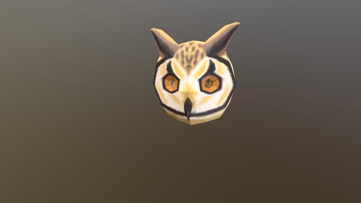 Buho Rayado,  striped owl. 3D Model