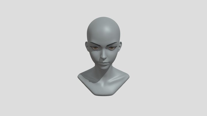Female Head 3D Model