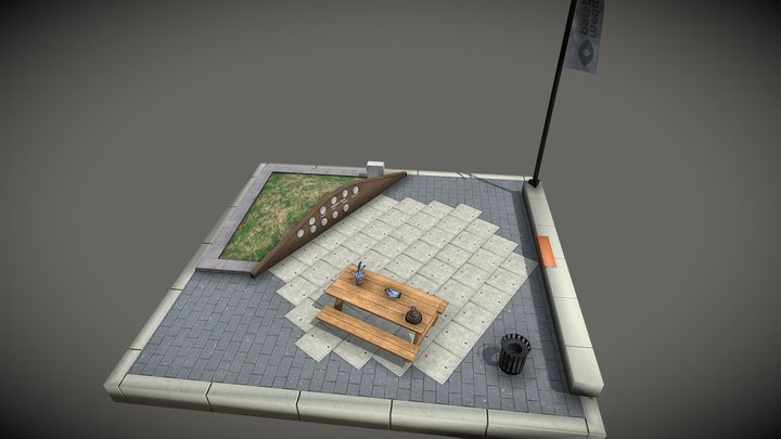 Diorama Assets - Meet Me @ Mediapark 3D Model