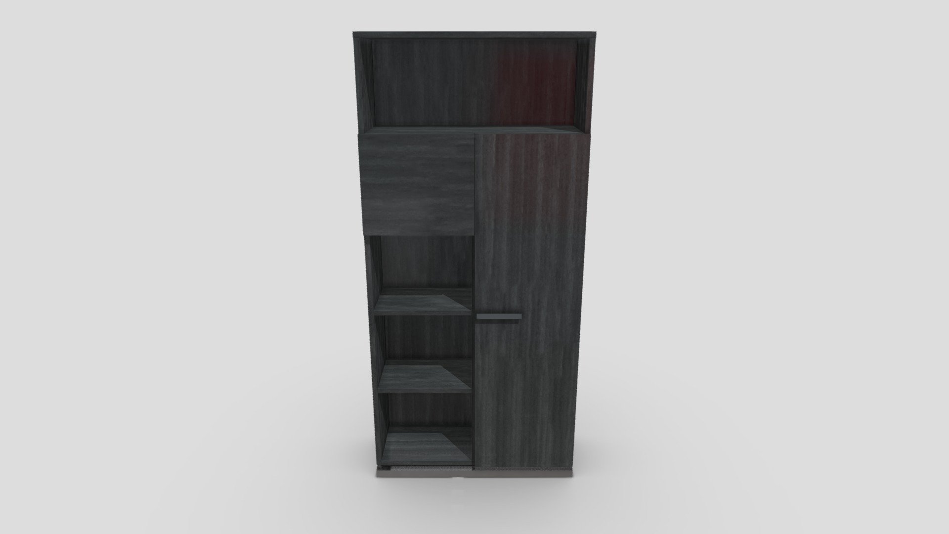 Bella Grigio Bookcase Left — Sketchfab embed 3D viewer