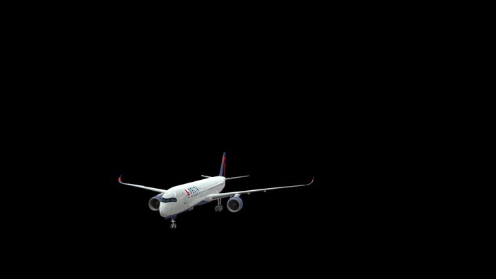 Delta a350-900 with lights