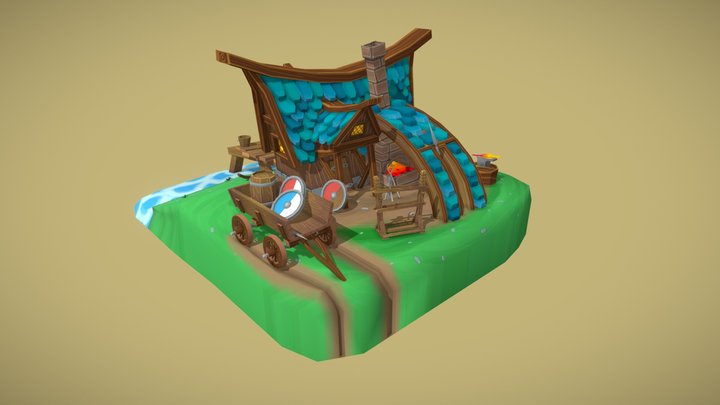 Wayland's Forge 3D Model