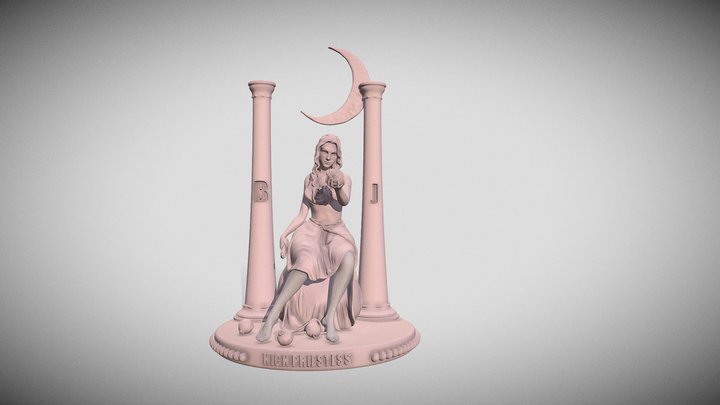 High priestess, printready 3D Model