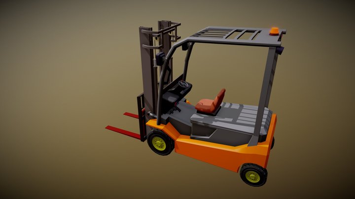 Forklift detalization DZ 3D Model