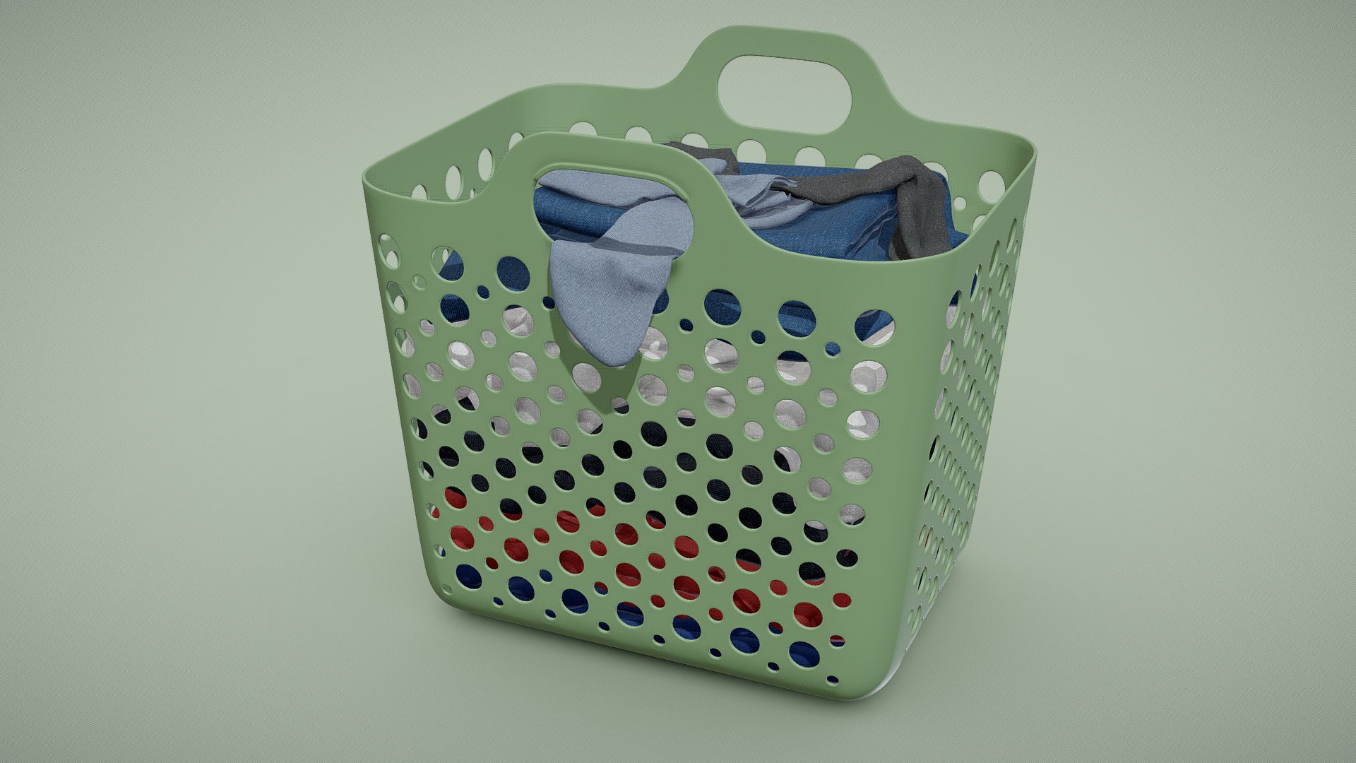 IKEA SLIBB Basket with Laundry - Buy Royalty Free 3D model by romullus ...