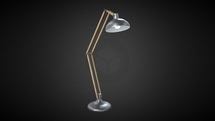 Floor Lamp Work Station II with bones VR 3D Model
