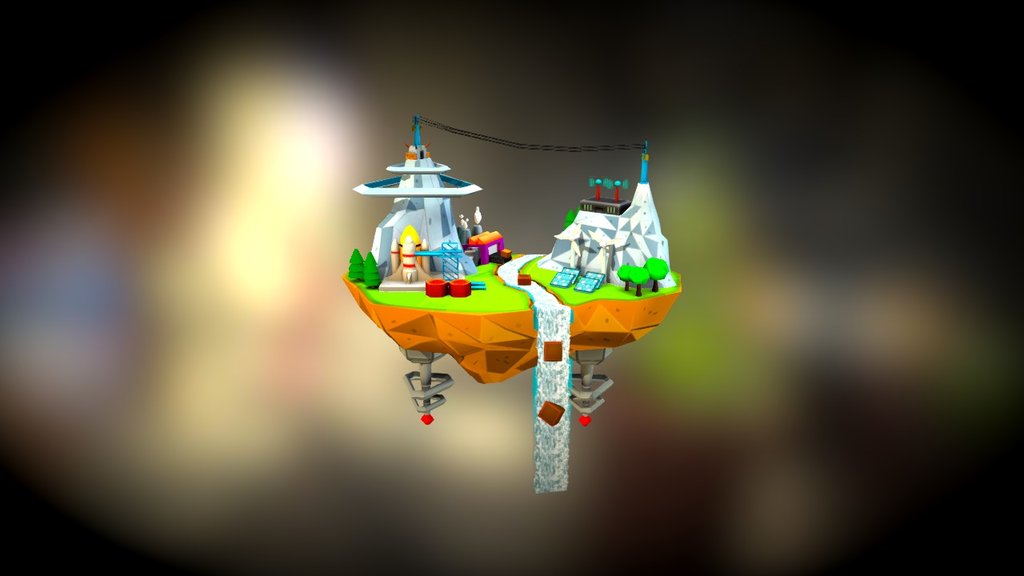 Tech Island 3D Design Optimized