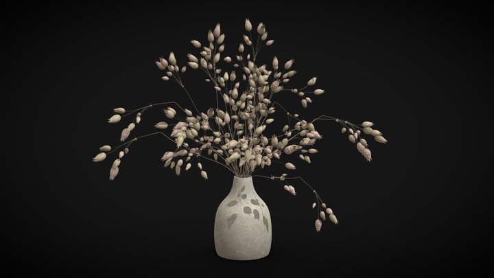 Dried Grass Flowers I 3D Model