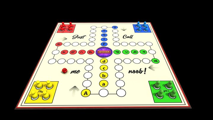 Ludo board modelo vetor imprimível